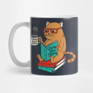 Cat coffee books Mug